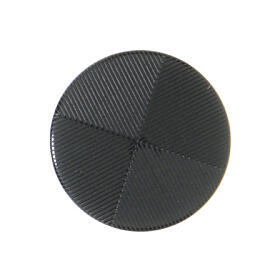 Black shank button for cassock, lasered resin