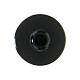 Black shank button for cassock, lasered resin s3