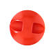 Crimson shank button for cassock, dull resin s3