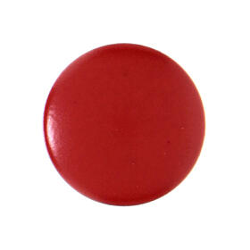 Shank button for cassock, dull cardinal red resin