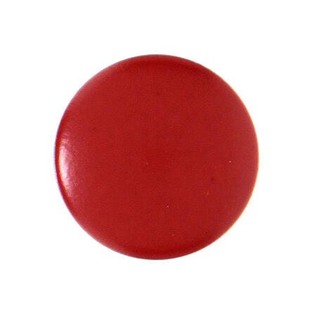Shank button for cassock, dull cardinal red resin 1