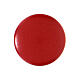 Shank button for cassock, dull cardinal red resin s1
