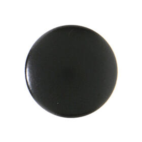 Shank button for cassock, dull black resin