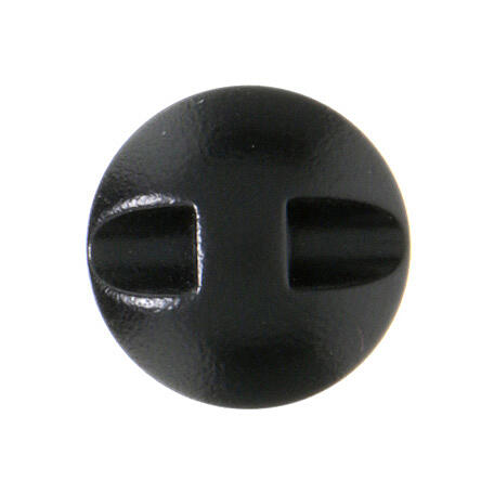 Shank button for cassock, dull black resin 3