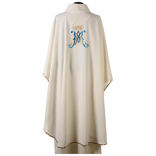 White Marial chasuble, 100% polyester 6