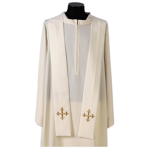 White Marial chasuble, 100% polyester 7