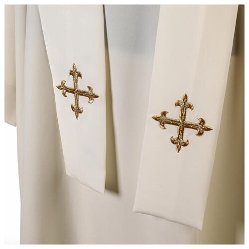 White Marial chasuble, 100% polyester 8