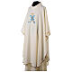 White Marial chasuble, 100% polyester s4