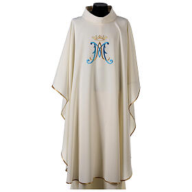 Chasuble Mariale blanche 100% polyester