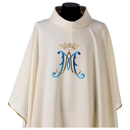 Chasuble Mariale blanche 100% polyester 2