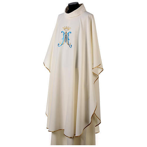 Chasuble Mariale blanche 100% polyester 4