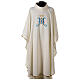 Chasuble Mariale blanche 100% polyester s1