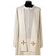 Marian white chasuble 100% polyester s7