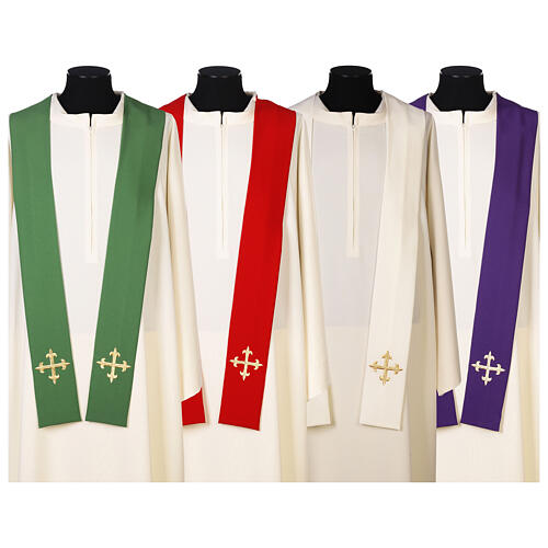 Kasel, IHS und Traubenmotiv, 4 liturgische Farben, 100% Polyester 4