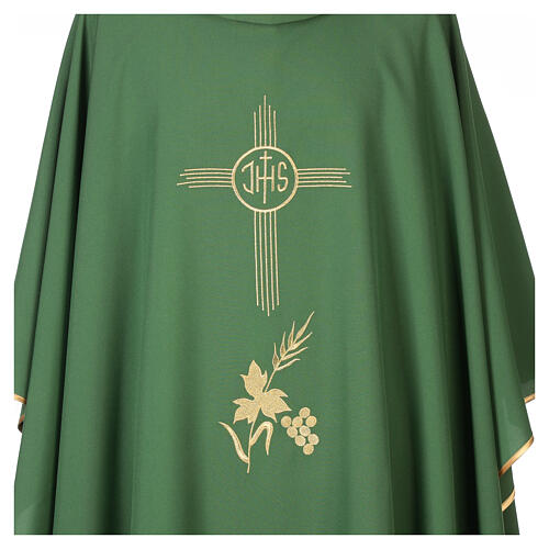 Chasuble of 100% polyester, JHS and grapes, 4 coulours 2