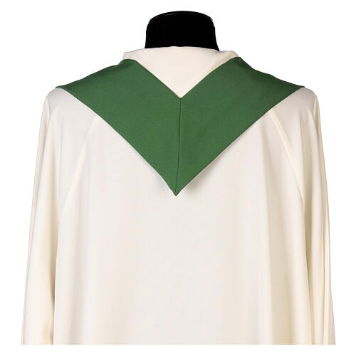 Chasuble of 100% polyester, Alpha Omega cross, and ear of wheat, 4 colours 6