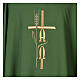 Chasuble of 100% polyester, Alpha Omega cross, and ear of wheat, 4 colours s2