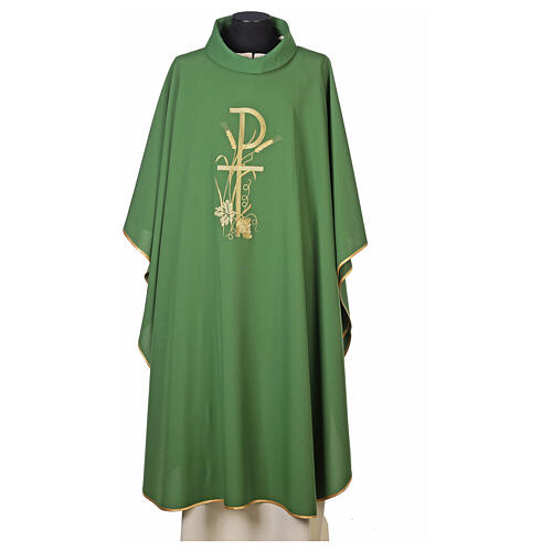Chasuble of 100% polyester, ears of wheat grapes and cross, 4 coulours 3