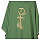 Chasuble of 100% polyester, ears of wheat grapes and cross, 4 coulours s2