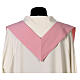 Pink chasuble with ears of wheat, grapes and cross, 100% polyester s9