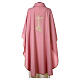 Chasuble rose épis raisin croix 100% polyester s5