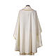 Ivory coloured Marian chasuble with Our Lady of Fatima's print s4