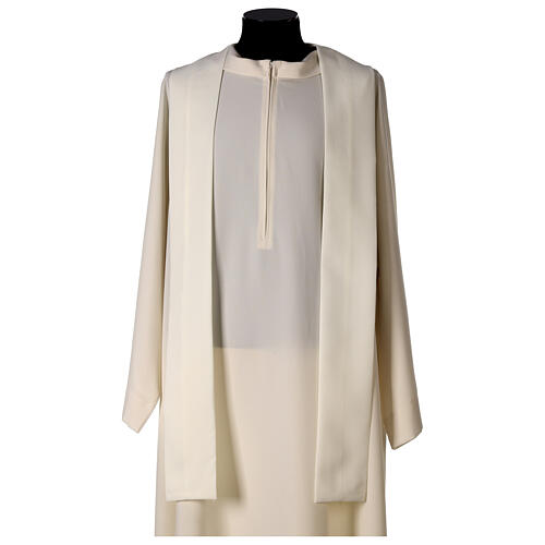 Chasuble mariale impression Notre-Dame de Fatima 100% polyester couleur ivoire 6