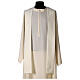 Chasuble mariale impression Notre-Dame de Fatima 100% polyester couleur ivoire s6