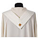 Chasuble mariale impression Notre-Dame de Fatima 100% polyester couleur ivoire s6