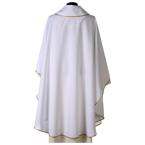 White Marian chasuble with Our Lady of Fatima's print 4