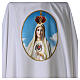 Chasuble mariale impression Notre-Dame de Fatima 100% polyester blanc s2