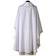 Chasuble mariale impression Notre-Dame de Fatima 100% polyester blanc s4