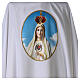 Marian chasuble with Our Lady of Fatima print in white s2