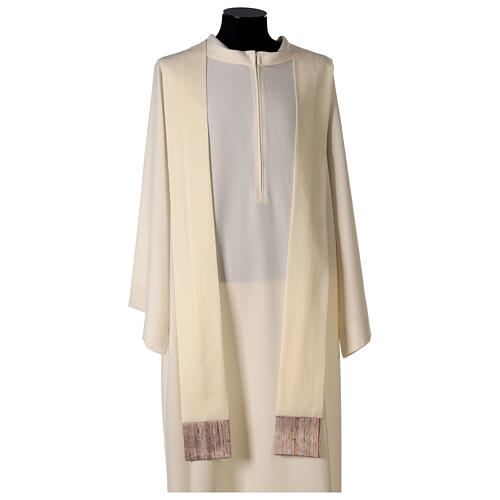 Chasuble in pure wool with brown gallon 6