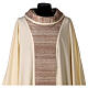 Chasuble in pure wool with brown gallon s2