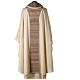 Chasuble in pure wool with brown gallon s5