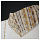 Ivory chasuble of hand-woven raw silk with golden ribbons by Atelier Sirio s3