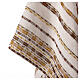 Casula cor de marfim seda crua tecida à mão com fitas douradas Atelier Sirio s6