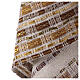 Casula cor de marfim seda crua tecida à mão com fitas douradas Atelier Sirio s14