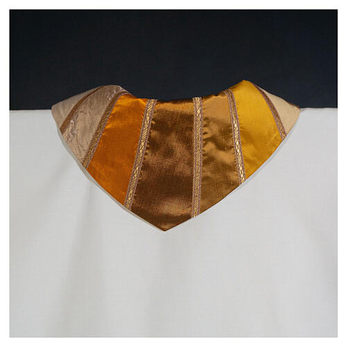 Patchwork chasuble "Geometrie", golden rayon, Atelier Sirio 6