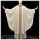 Woolen chasuble "Linea M" with velvet braided orphrey by Atelier Sirio s7
