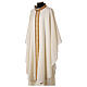 Woolen chasuble "Linea M" with velvet braided orphrey by Atelier Sirio s8