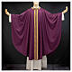Woolen chasuble "Linea M" with velvet braided orphrey by Atelier Sirio s10