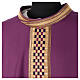 Woolen chasuble "Linea M" with velvet braided orphrey by Atelier Sirio s12