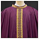 Woolen chasuble "Linea M" with velvet braided orphrey by Atelier Sirio s16