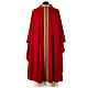 Woolen chasuble "Linea M" with velvet braided orphrey by Atelier Sirio s18