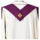 Woolen chasuble "Linea M" with velvet braided orphrey by Atelier Sirio s24