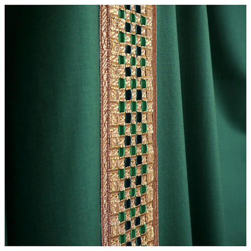 Casula 'Linea M' 100% lana stolone intrecciato velluto Atelier Sirio 3