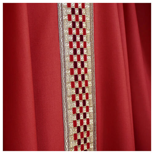 Casula 'Linea M' 100% lana stolone intrecciato velluto Atelier Sirio 6