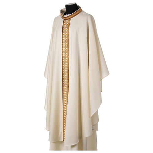 Casula 'Linea M' 100% lana stolone intrecciato velluto Atelier Sirio 8